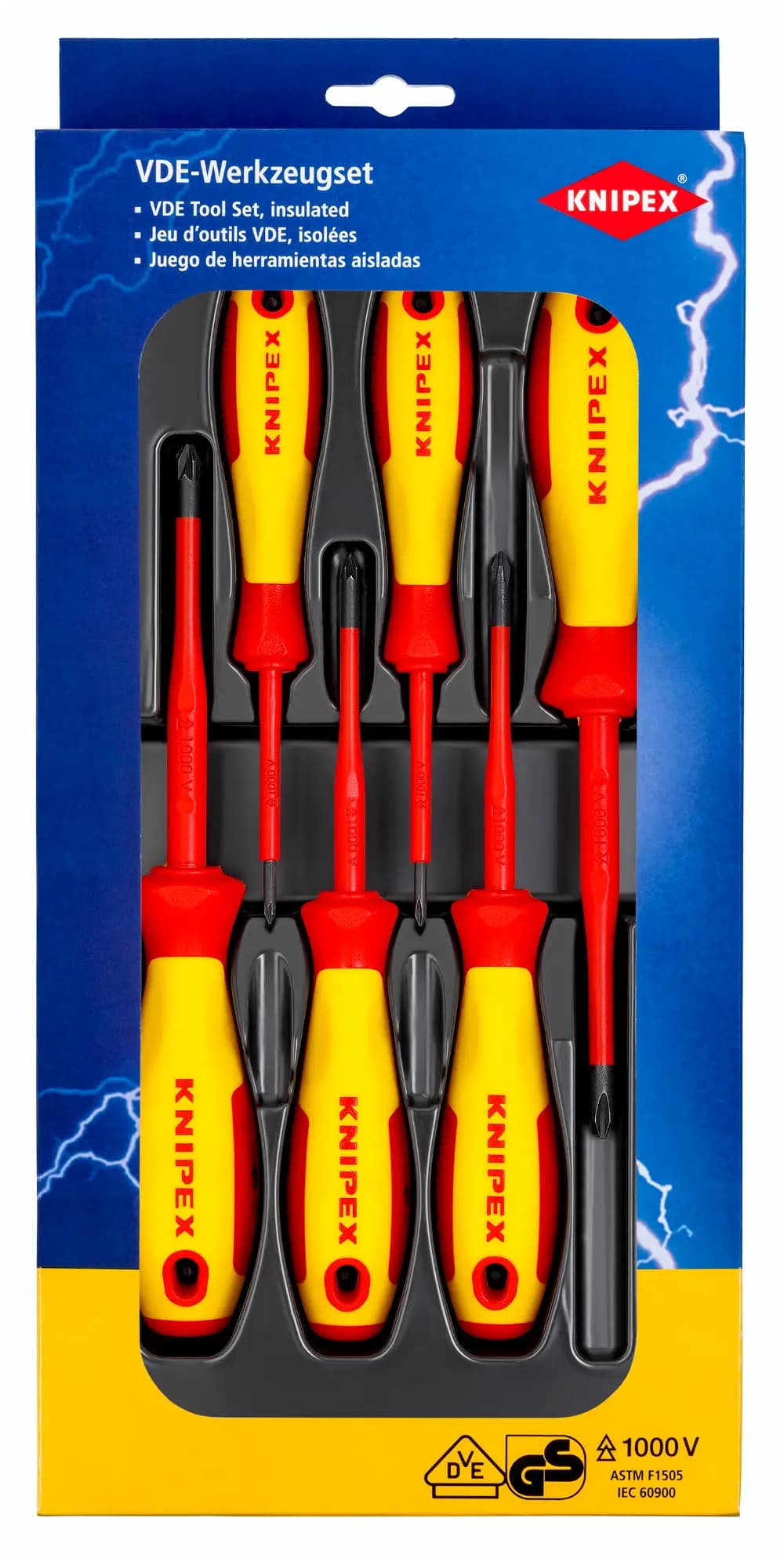 Sada VDE šroubováků KNIPEX, 6 ks - 002012V03