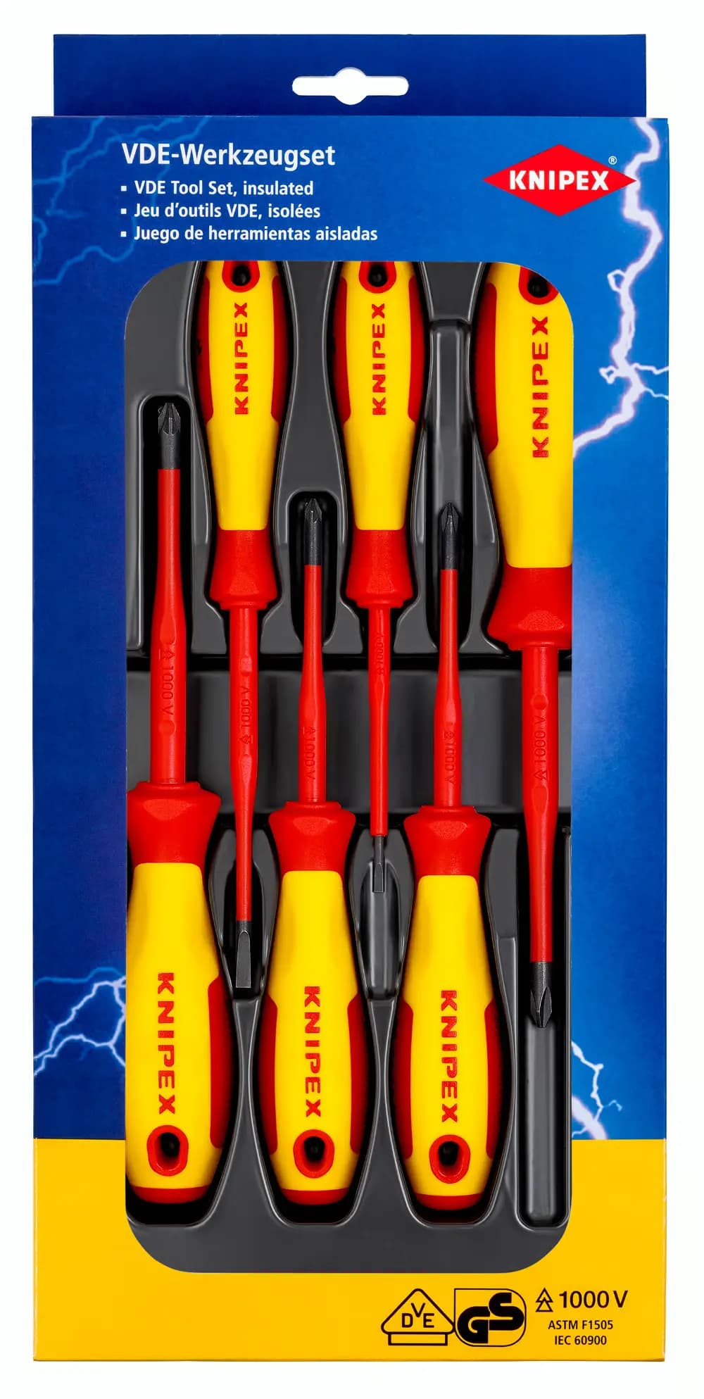 Sada VDE šroubováků KNIPEX, 6 ks - 002012V04