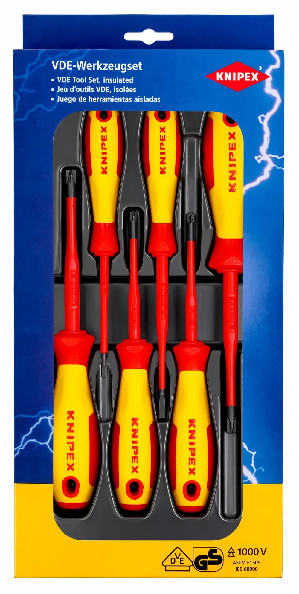 Sada VDE šroubováků KNIPEX, 6 ks - 002012V05