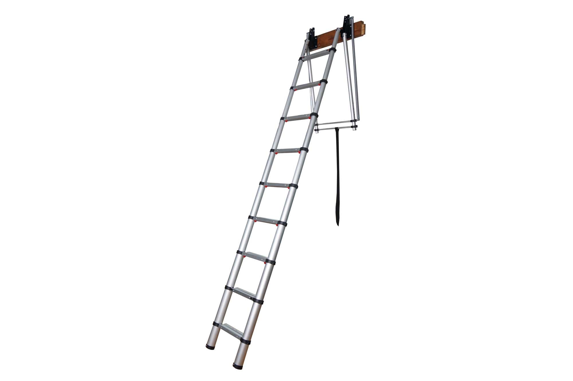Teleskopický půdní žebřík, hliníkový, 2,7 m, 9 příček - AH51270