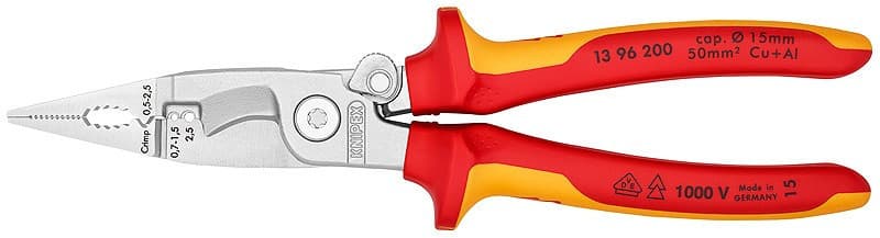 Elektroinstalační kleště chromované 200 mm  - 1396200