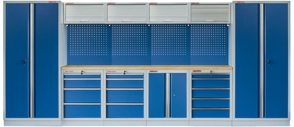 Kvalitní PROFI BLUE dílenský nábytek - 4535 x 2000 x 495 mm - MTGS1300A3