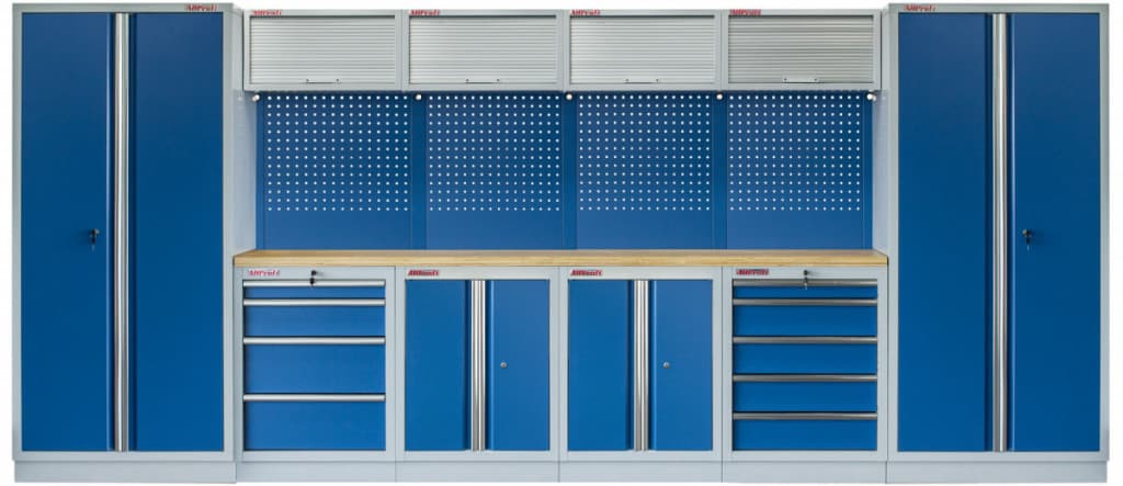 Kvalitní PROFI BLUE dílenský nábytek - 4535 x 2000 x 495 mm - MTGS1300AA3