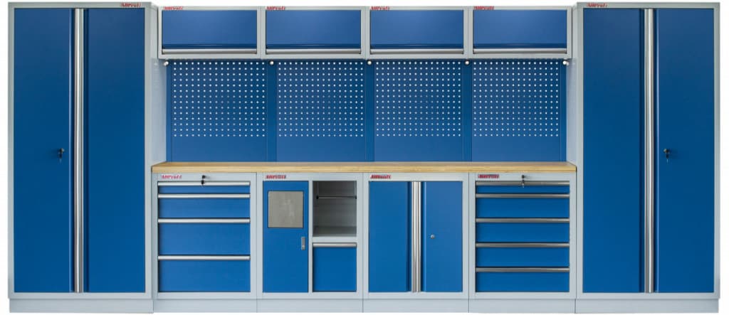 Kvalitní PROFI BLUE dílenský nábytek - 4535 x 495 x 2000 mm - MTGS1301AE