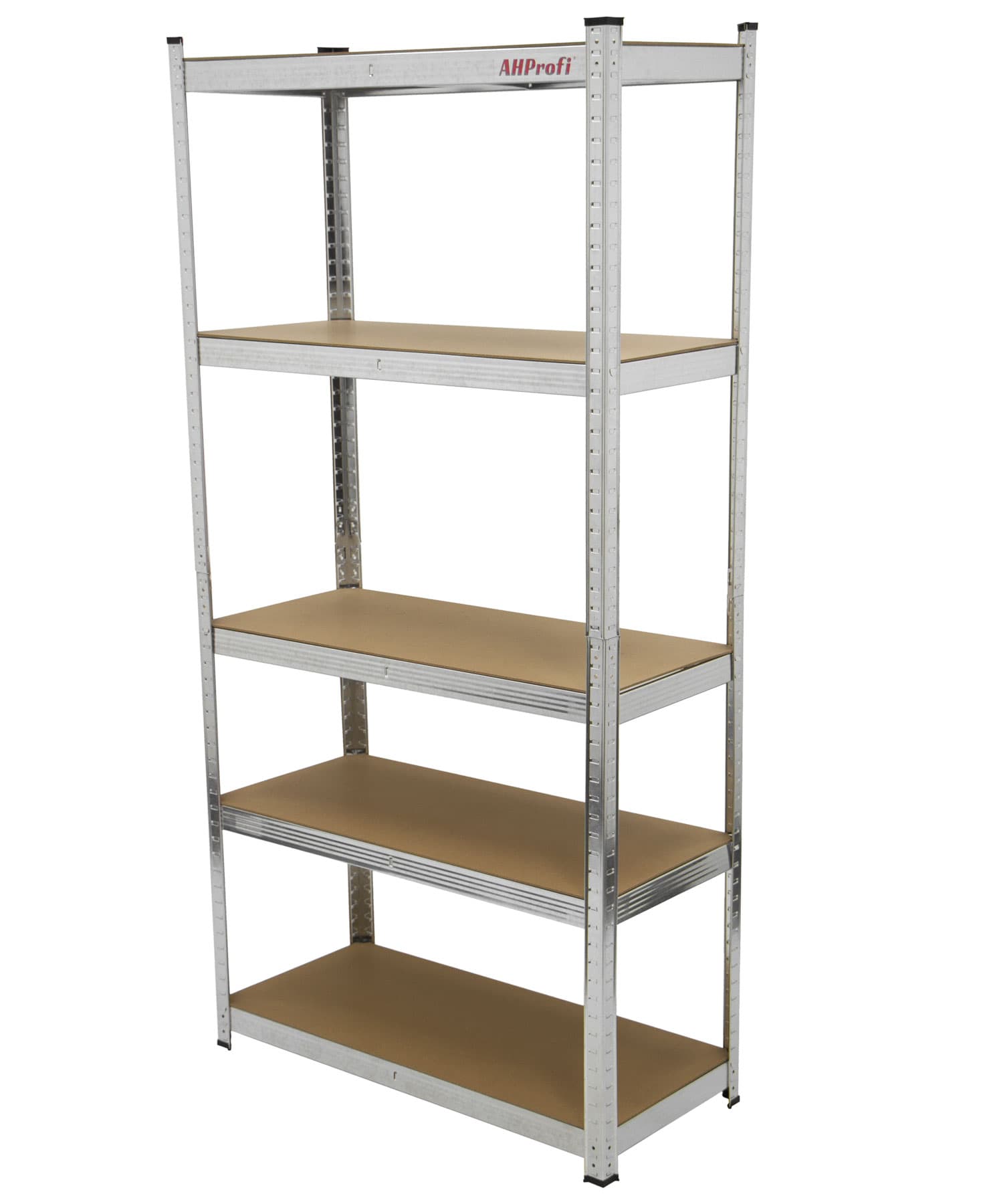 Policový regál STANDARD, 5 polic, 900 x 400 x 1800 mm - AH3001