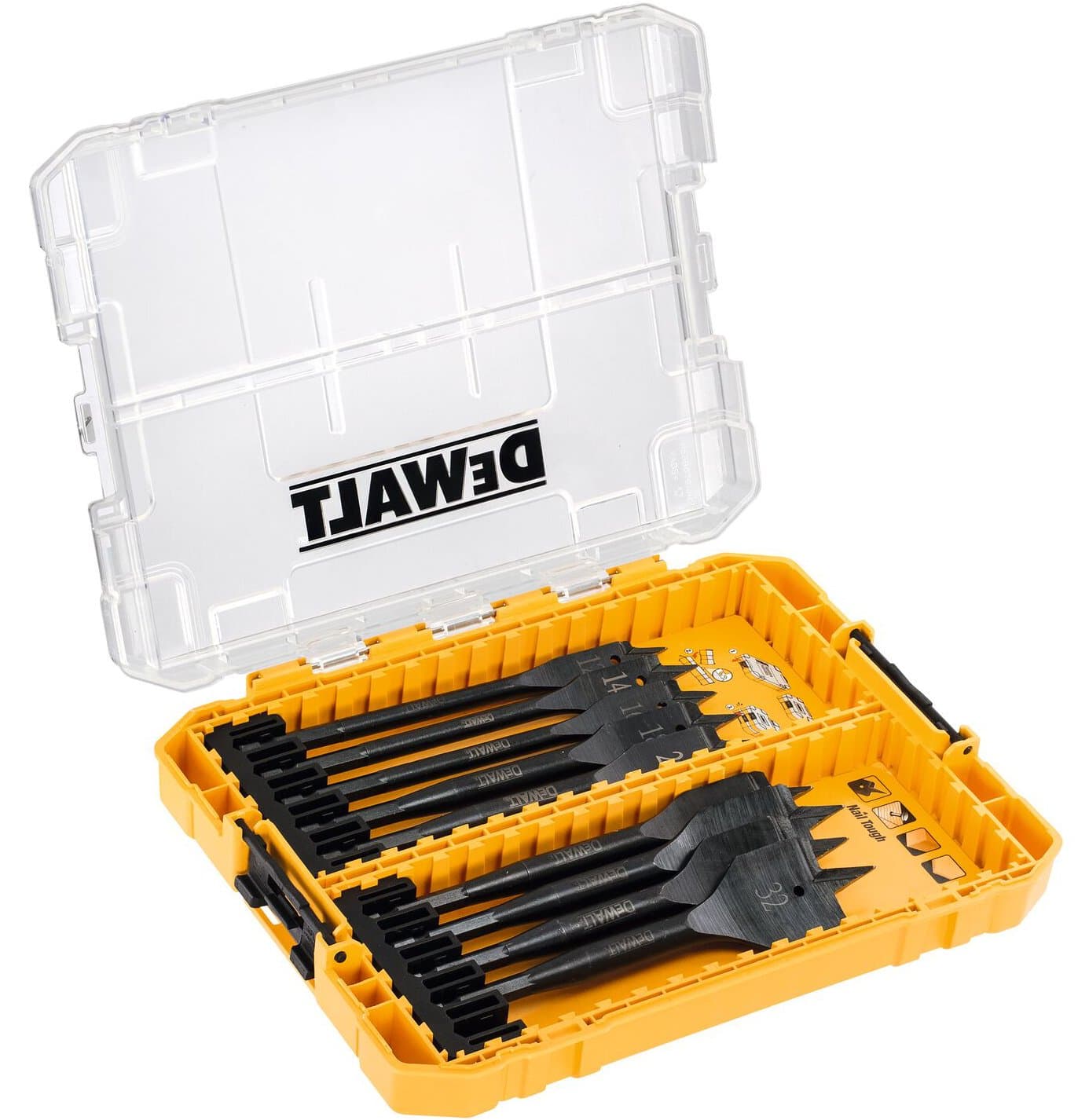 Ploché vrtáky do dřeva, sada 9 ks, DeWALT - DT70751-QZ