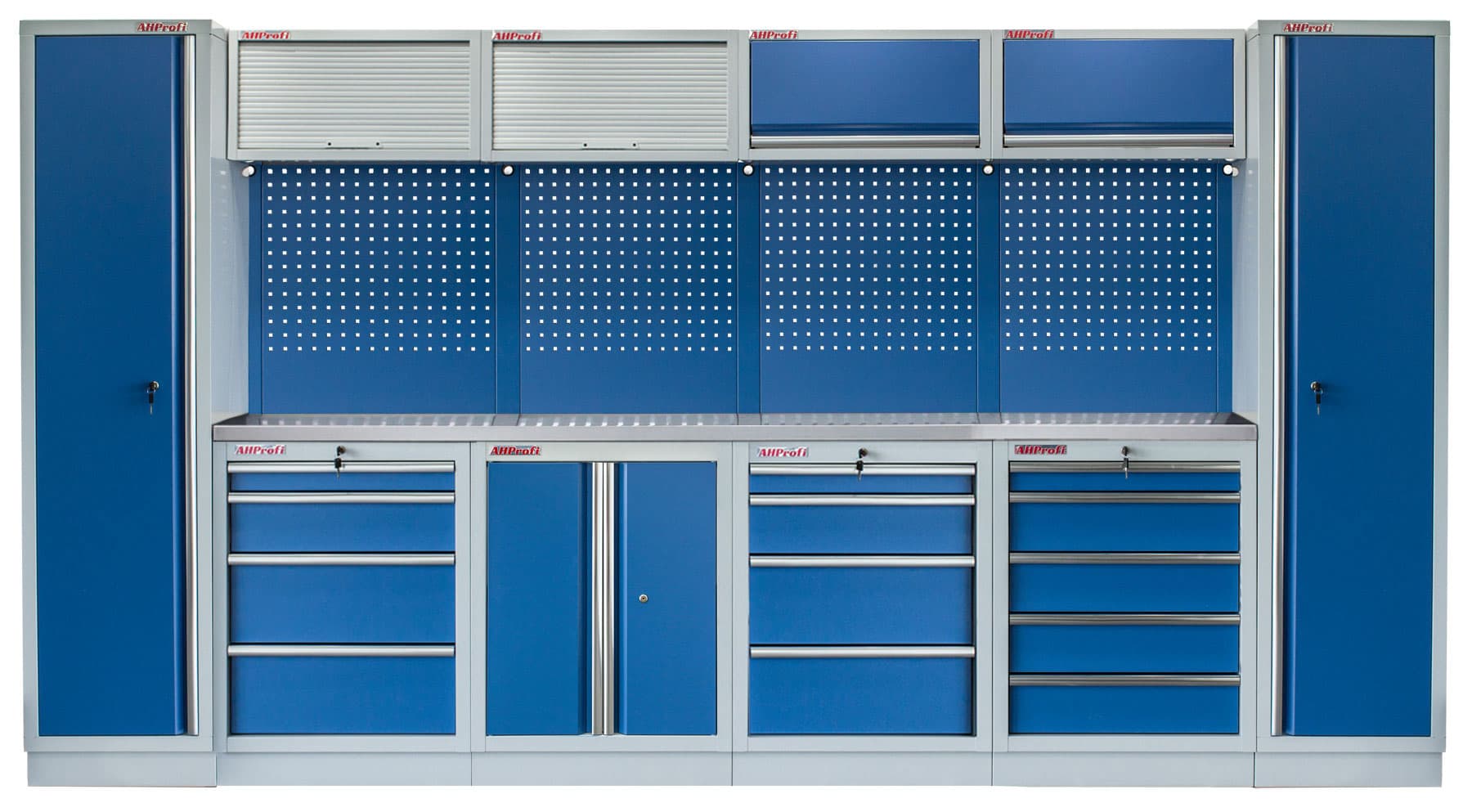 Kvalitní PROFI BLUE dílenský nábytek 3920 x 495 x 2000 mm - MTGS1300A77