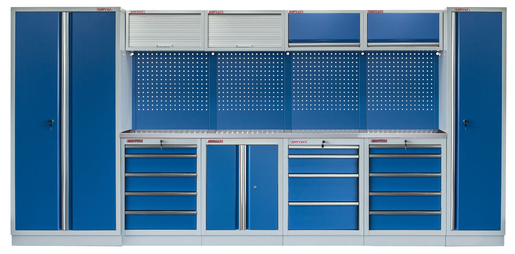 Kvalitní PROFI BLUE dílenský nábytek 4235 x 495 x 2000 mm - MTGS1300AC