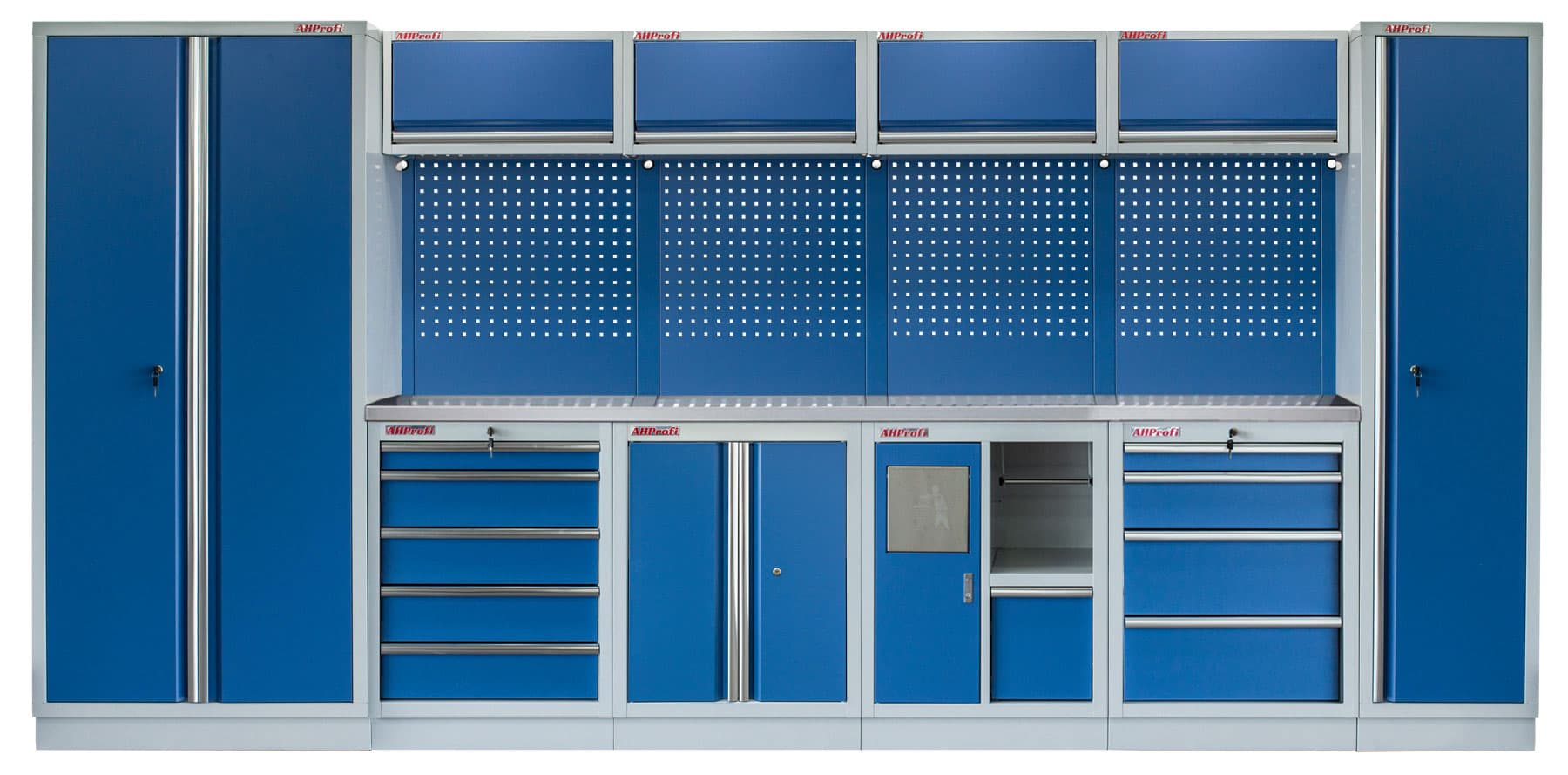 Kvalitní PROFI BLUE dílenský nábytek 4235 x 495 x 2000 mm - MTGS1300AG