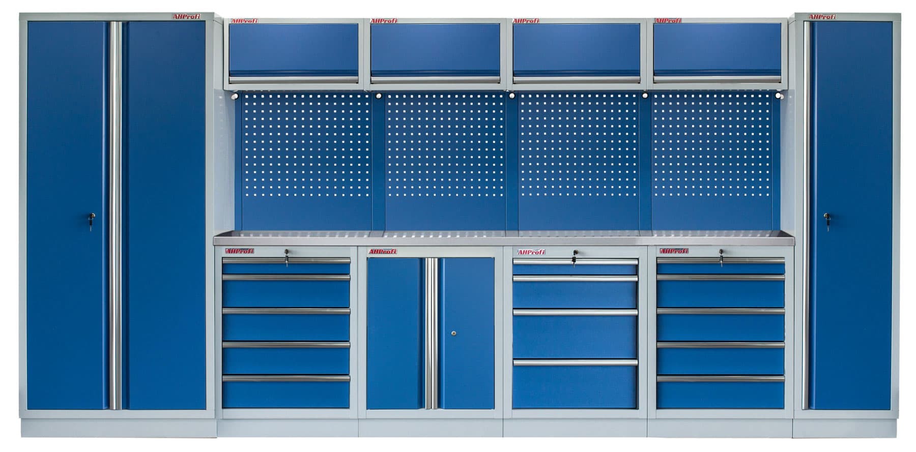 Kvalitní PROFI BLUE dílenský nábytek 4235 x 495 x 2000 mm - MTGS1300AL