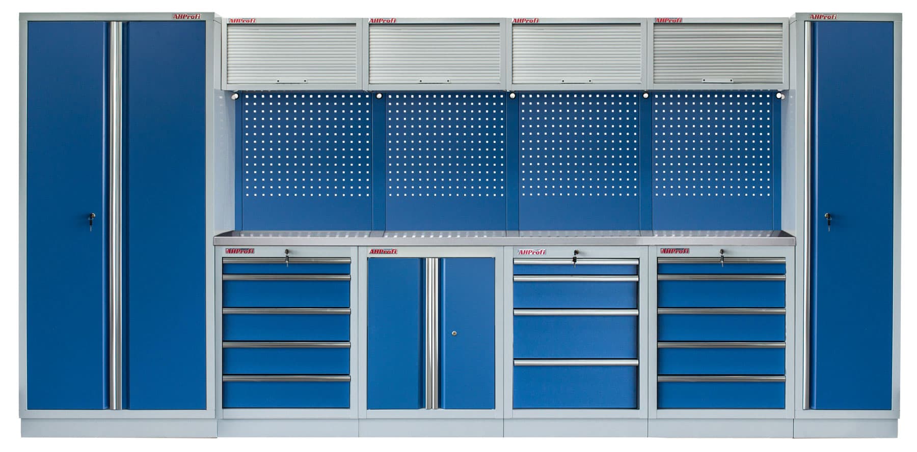 Kvalitní PROFI BLUE dílenský nábytek 4235 x 495 x 2000 mm - MTGS1300AQ