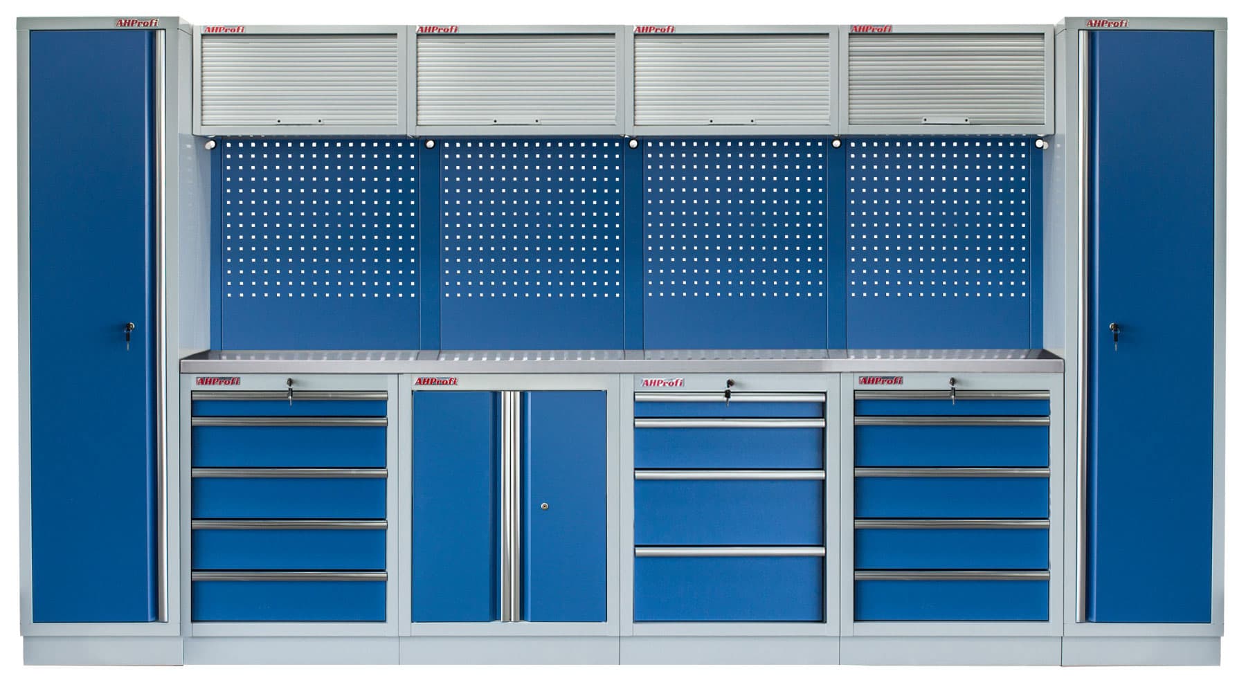 Kvalitní PROFI BLUE dílenský nábytek 3920 x 495 x 2000 mm - MTGS1300AW