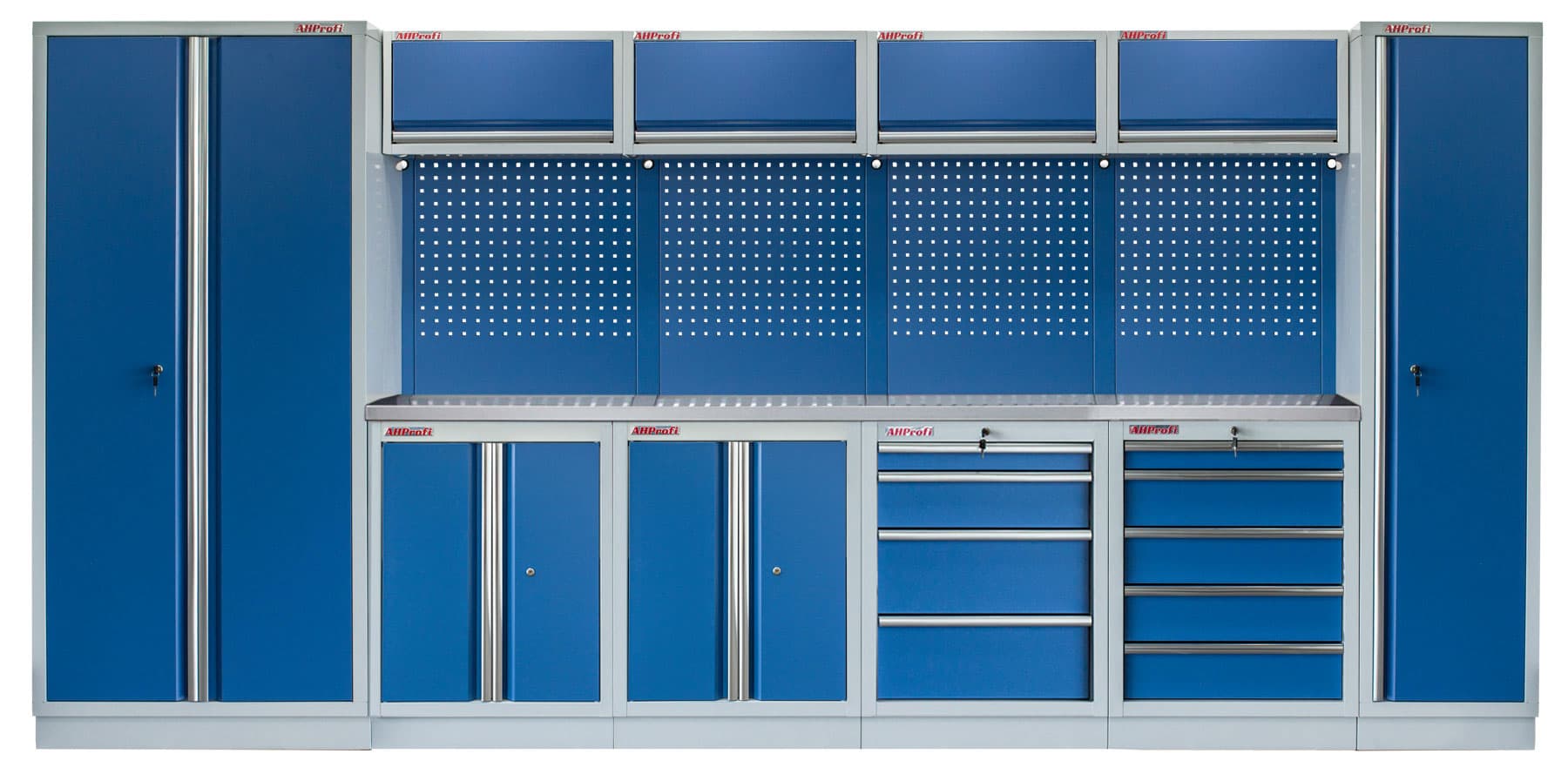 Kvalitní PROFI BLUE dílenský nábytek 4235 x 495 x 2000 mm - MTGS1300BB5
