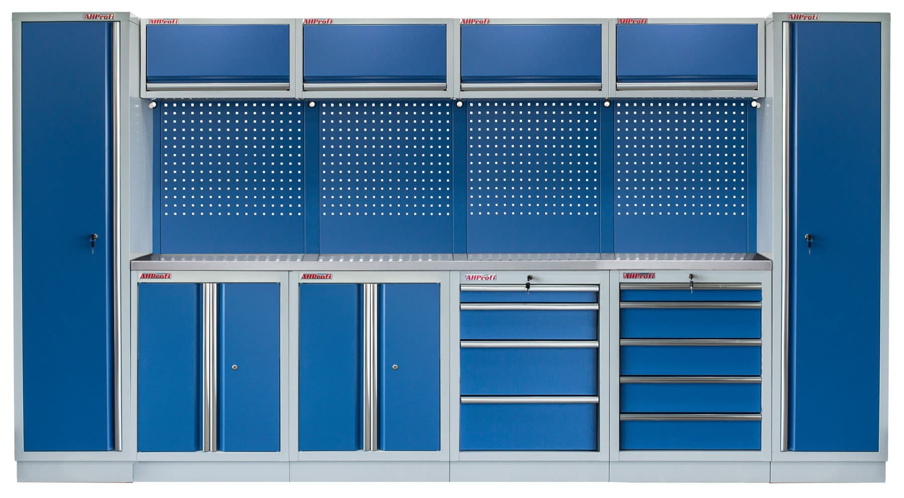 Kvalitní PROFI BLUE dílenský nábytek 3920 x 495 x 2000 mm - MTGS1300BB8