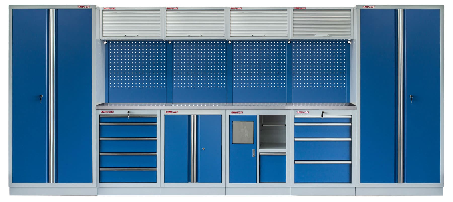 Kvalitní PROFI BLUEdílenský nábytek - 4535 x 2000 x 495 mm - MTGS1301AQ