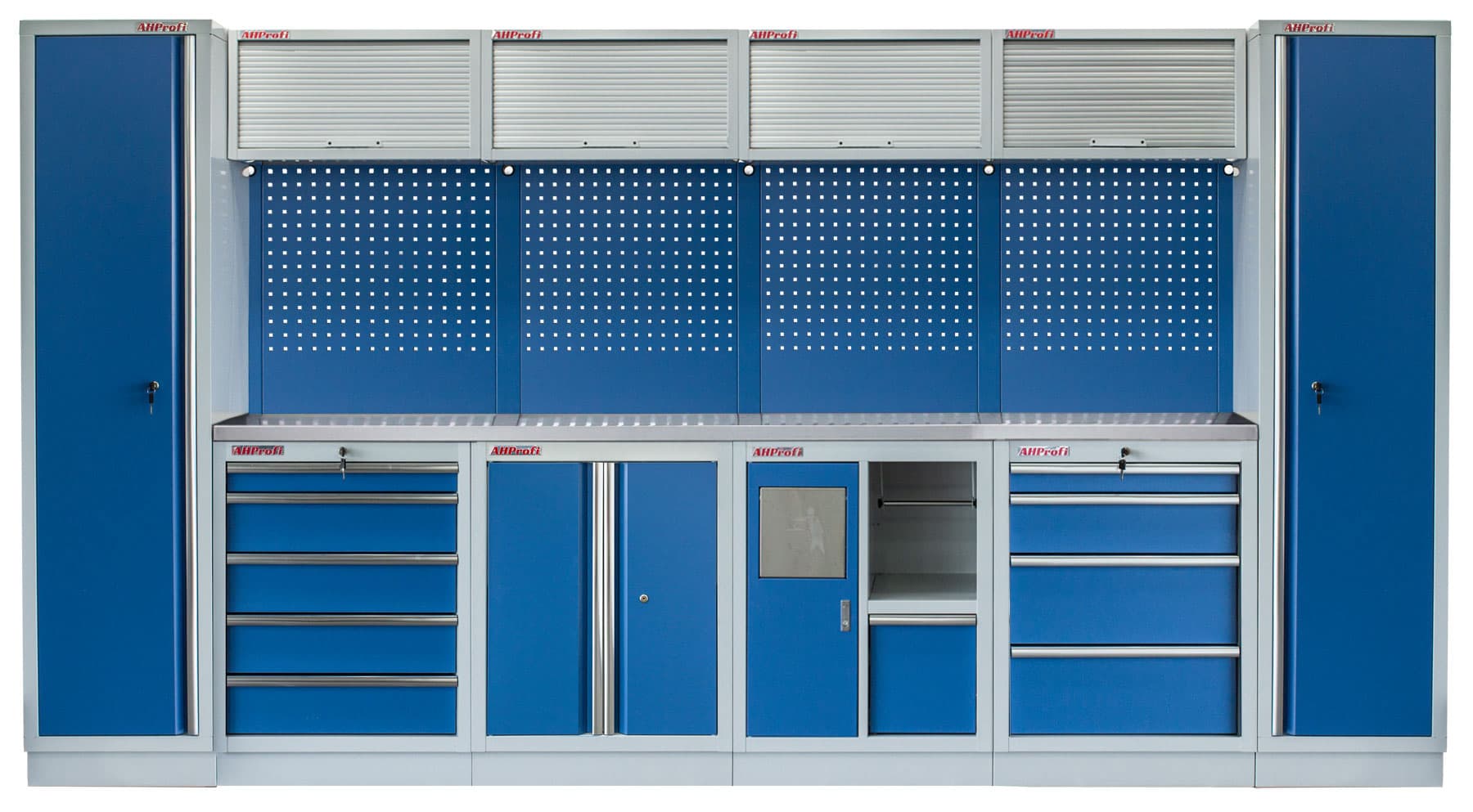 Kvalitní PROFI BLUE dílenský nábytek 3920 x 495 x 2000 mm - MTGS1301AW