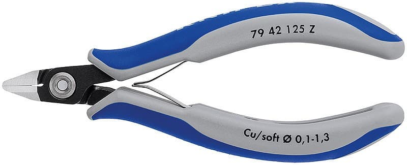Přesné boční štípací kleště na elektroniku brunýrované 125 mm - 7942125Z