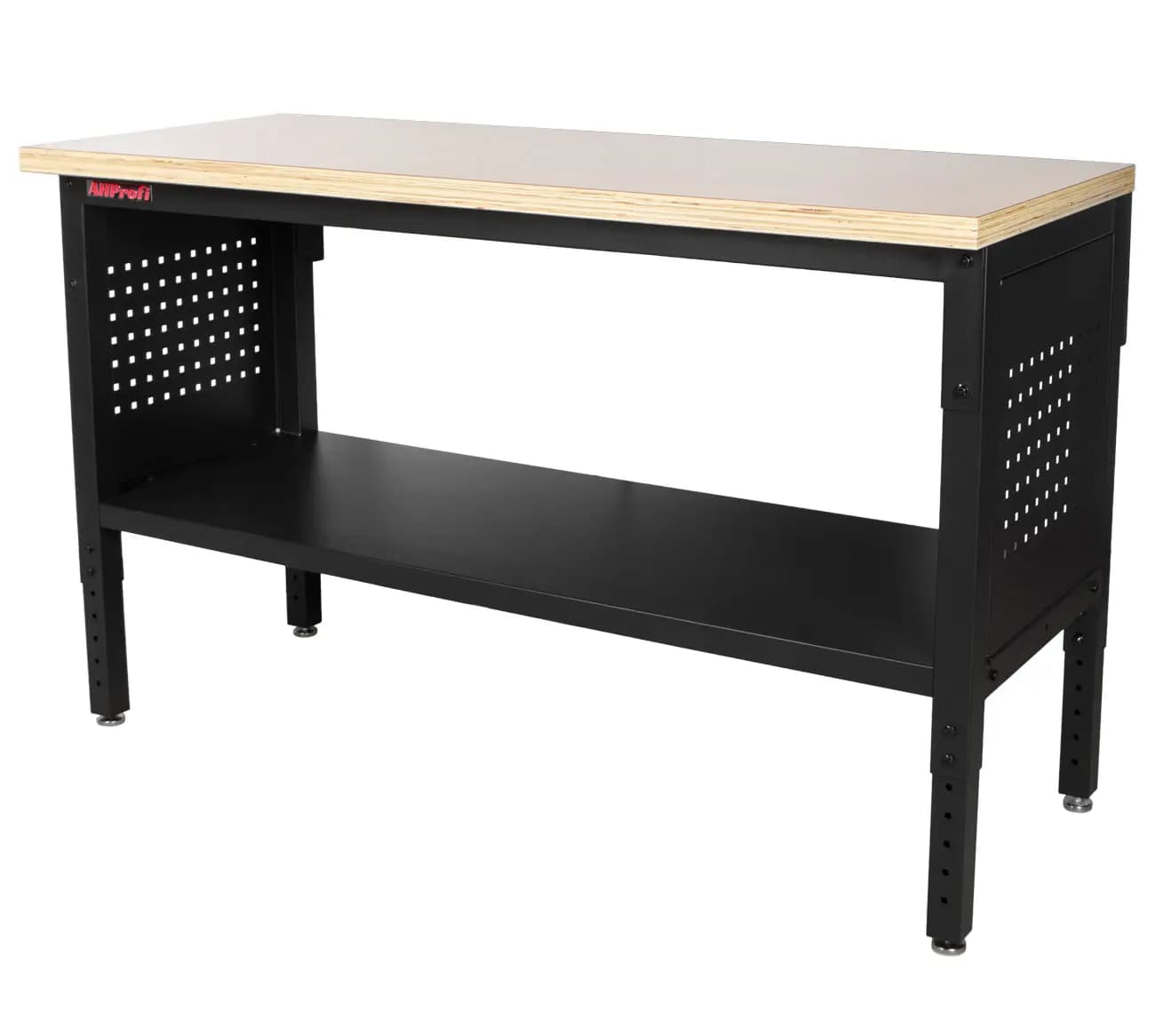 Výškově nastavitelný dílenský stůl s dřevěnou deskou, 152 cm - TSP6024