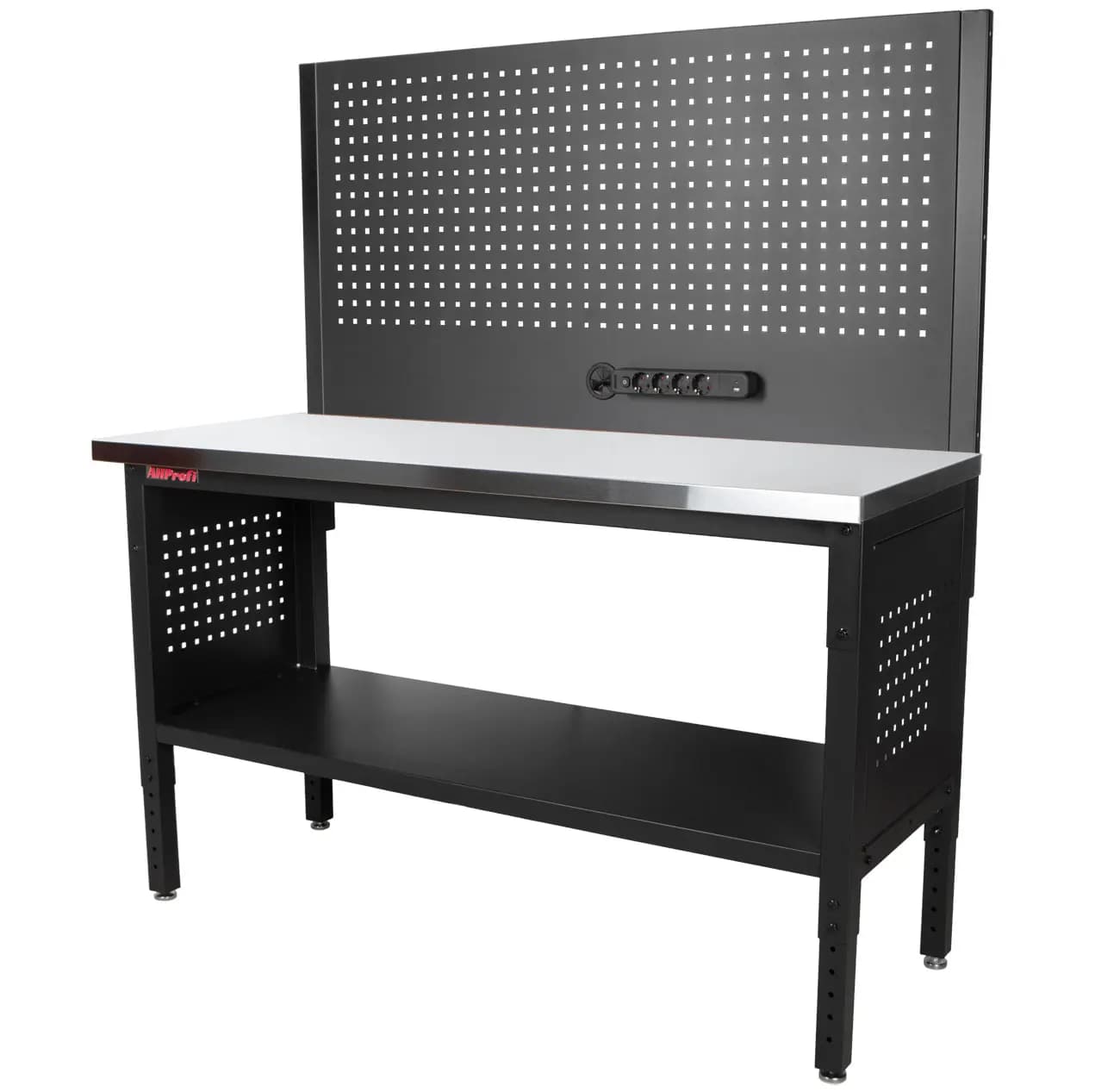 Dílenský stůl EXPERT se zástěnou, 152 cm, nerezová deska - TSP6024SBAL3